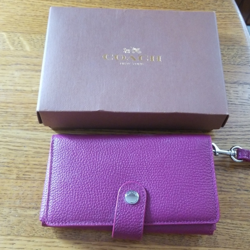 Authentic coach phone wristlet